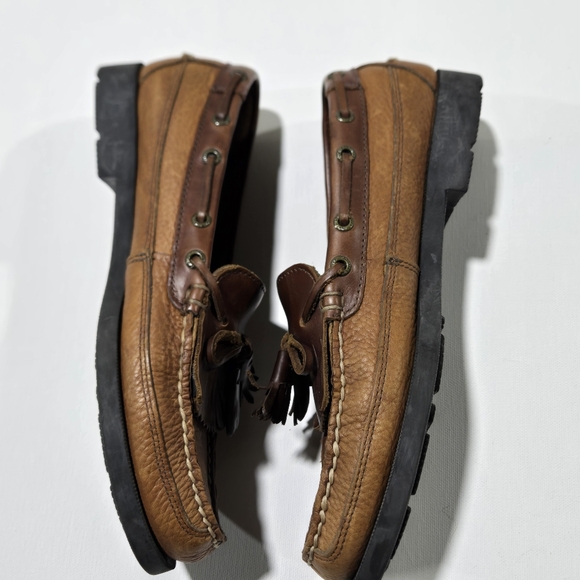 Sperry Top-Sider Leather Loafers Tassel Brown Mens 9M Boat Shoes Preppy Classic main image 4